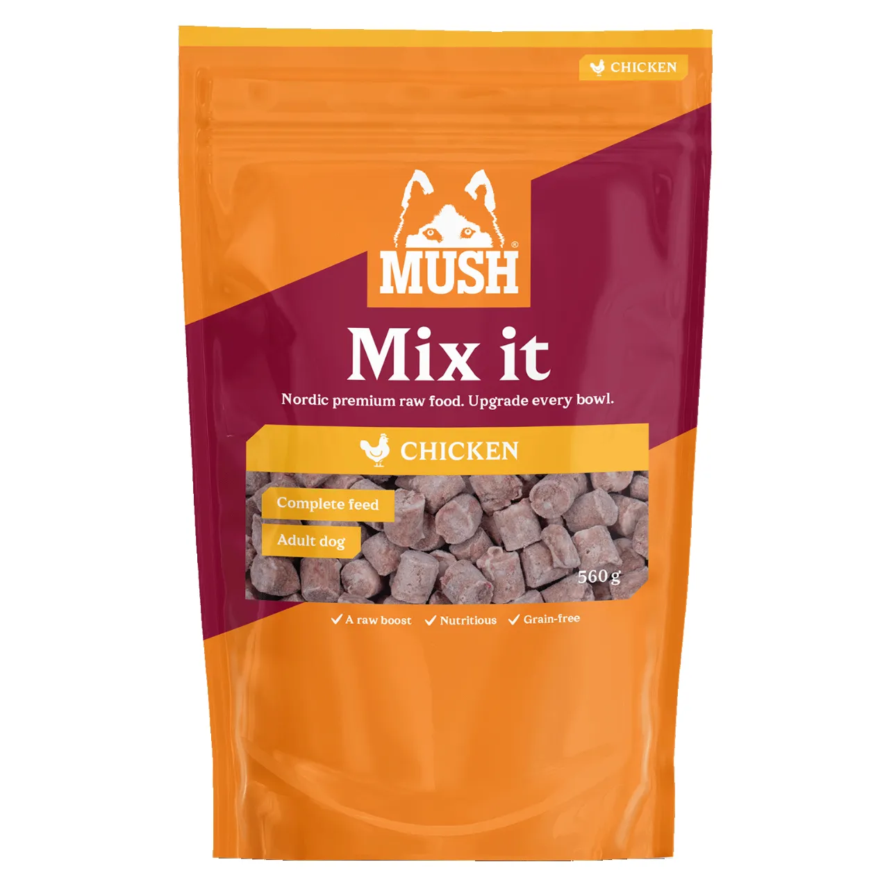 MUSH Mix it Kylling råfoder-supplement til hund 560 g